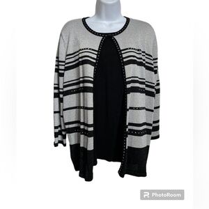 Alfred Dunner sweater set Size Large EUC